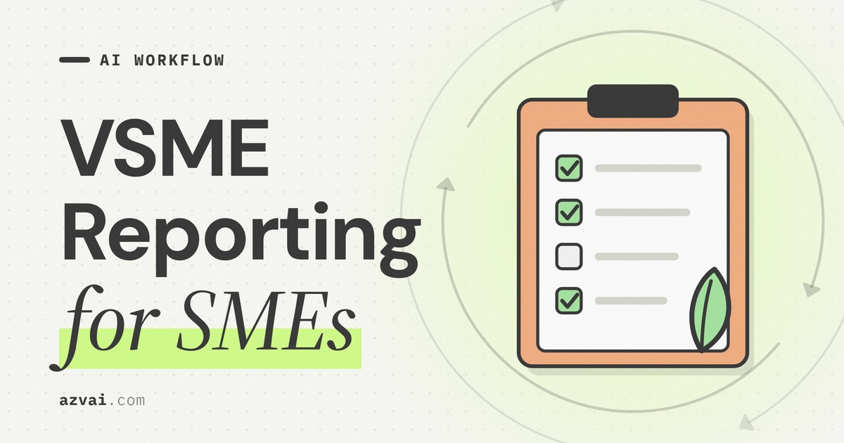 VSME Reporting for SMEs: An AI Workflow for the Voluntary Standard